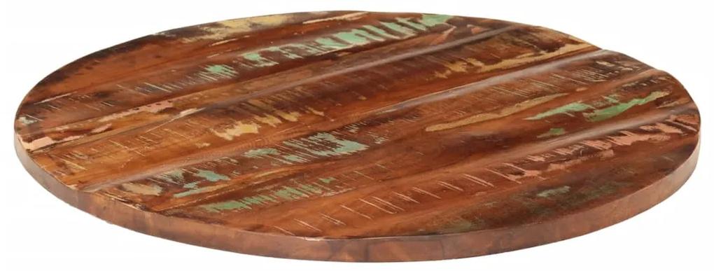 Tampo de mesa redondo Ø70x3,8cm madeira recuperada maciça