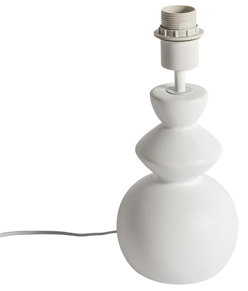 Candeeiro de mesa design branco cerâmica 15 cm sem abajur - Alisia Design