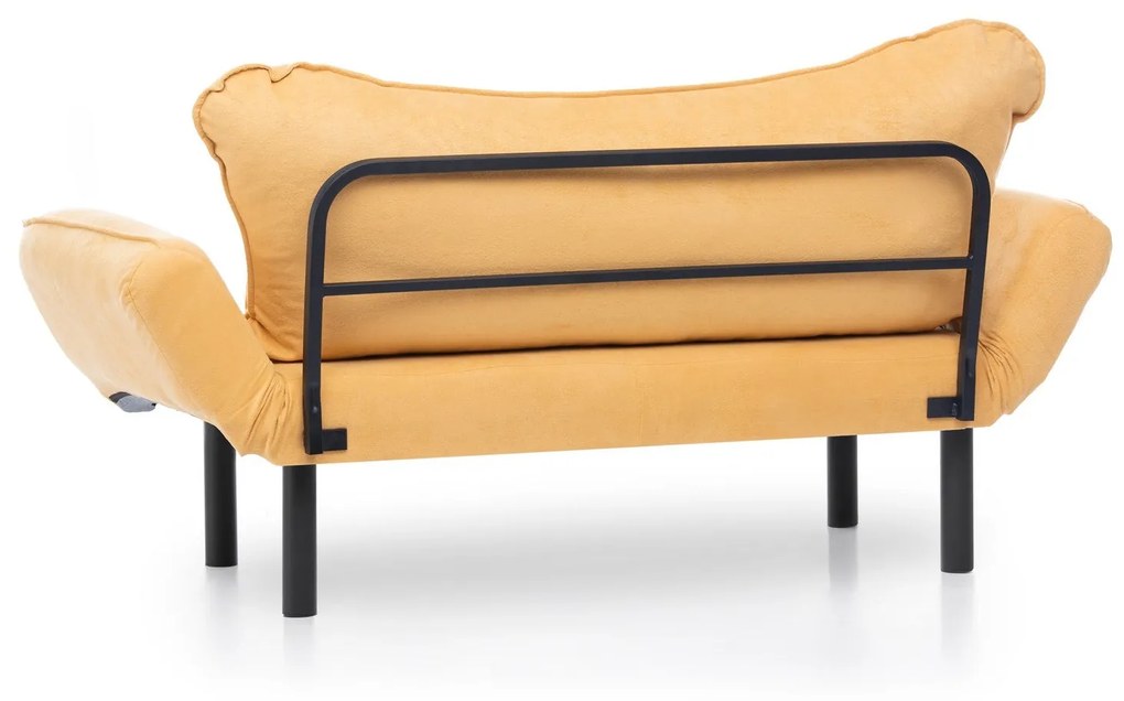 Sofá Cama "Chatto" – Amarelo Mostarda  – 180x65x70 cm – Design Moderno