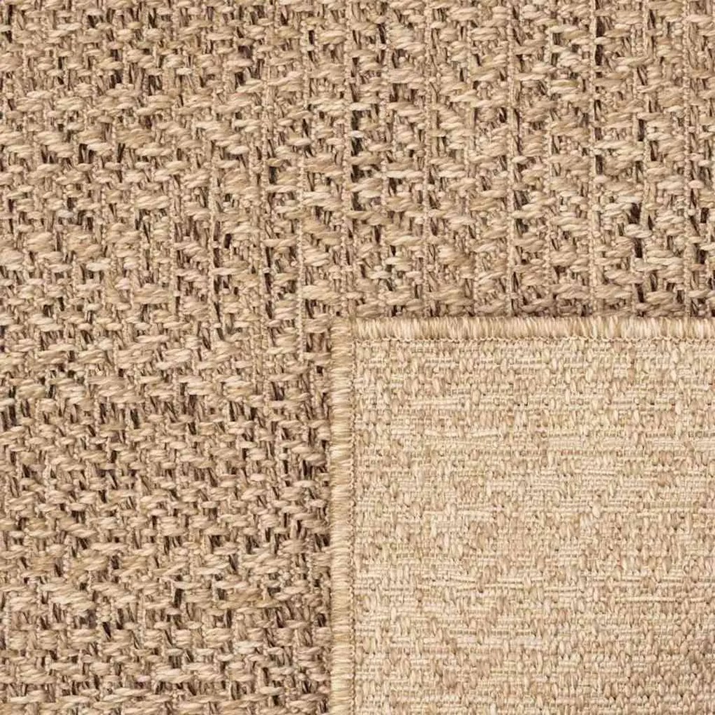 Tapete ZIZUR bege 200x290 cm aspeto de juta interior e exterior