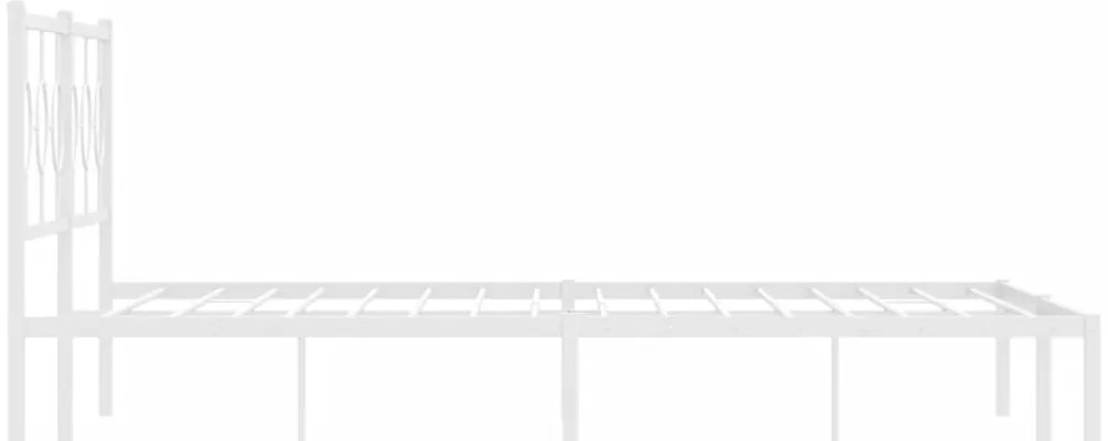 Estrutura de cama com cabeceira 180x200 cm metal branco
