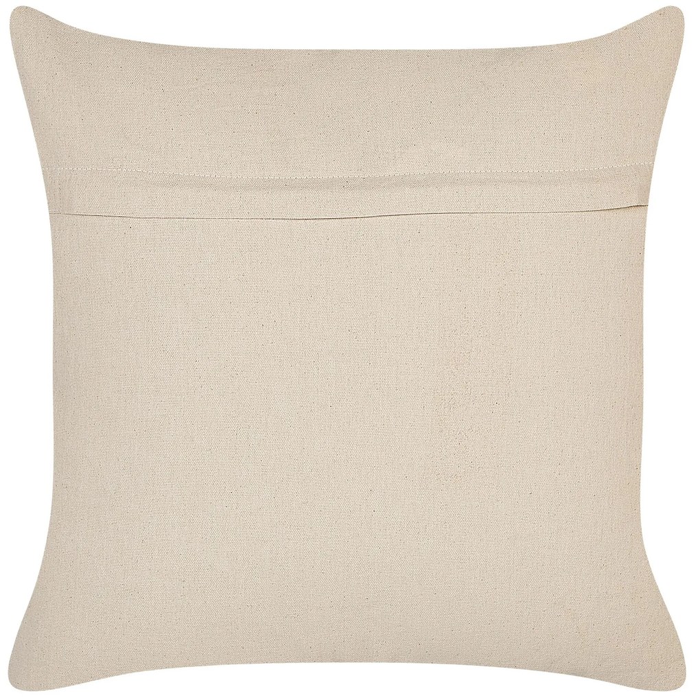Almofada decorativa em algodão branco 45 x 45 cm CATALPA Beliani