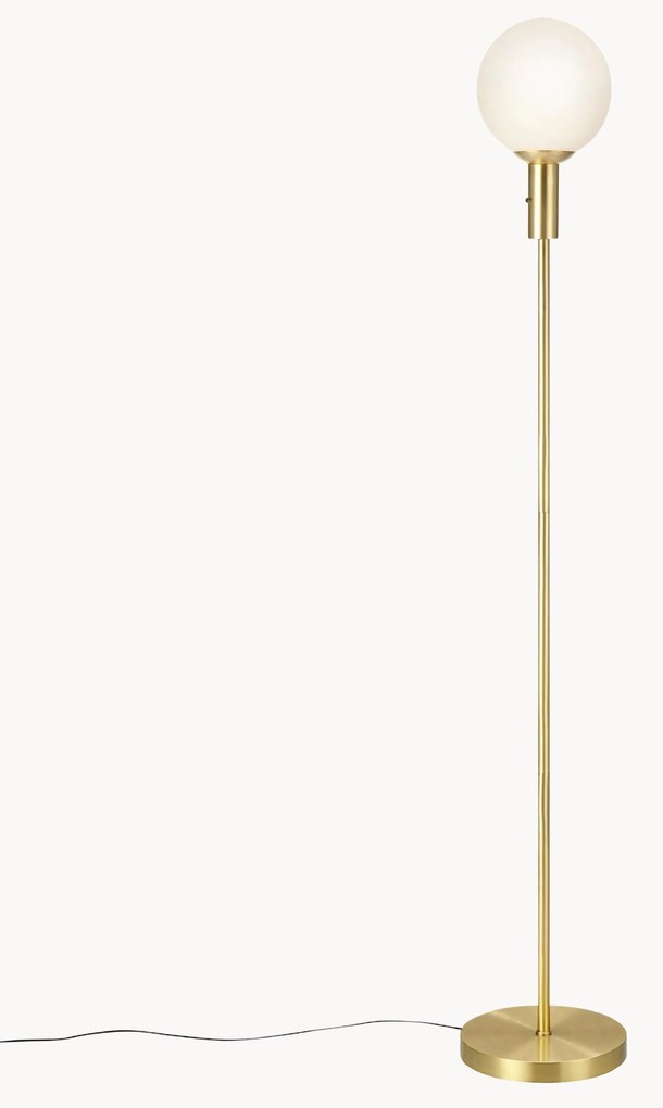 Candeeiro de pé de vidro opalino Minna