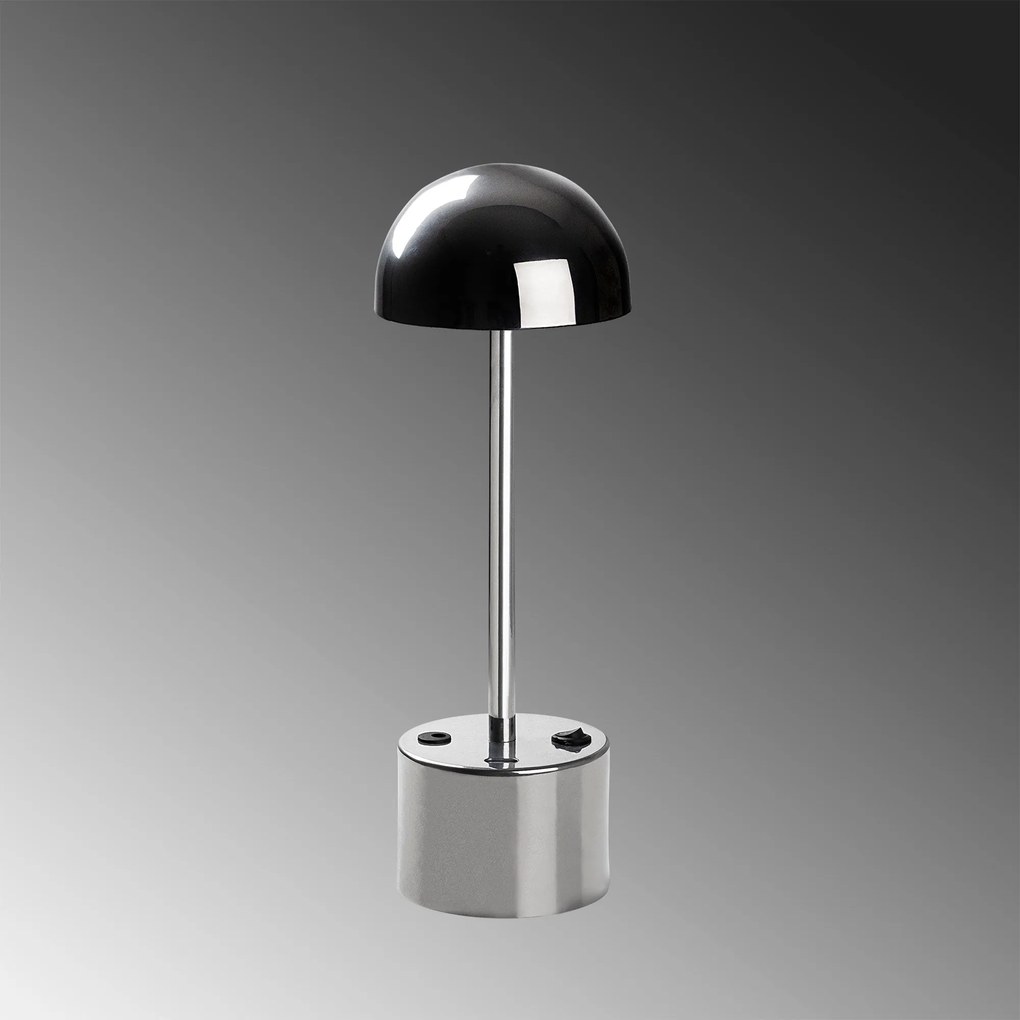 Candeeiro de Mesa Sept – Cromado – Diâmetro 10 cm Altura 29 cm