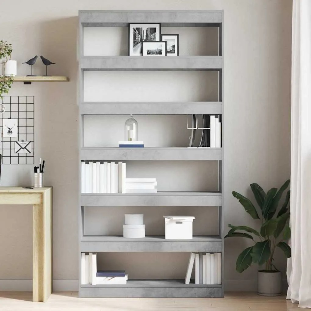 Estante vidaXL Cinza Madeira engenheirada 100 x 30 x 198 cm Estante