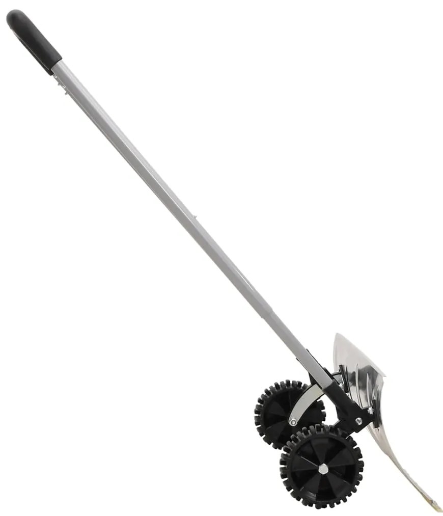 Pá de neve com pega extensível lâmina 61 cm aço prateado