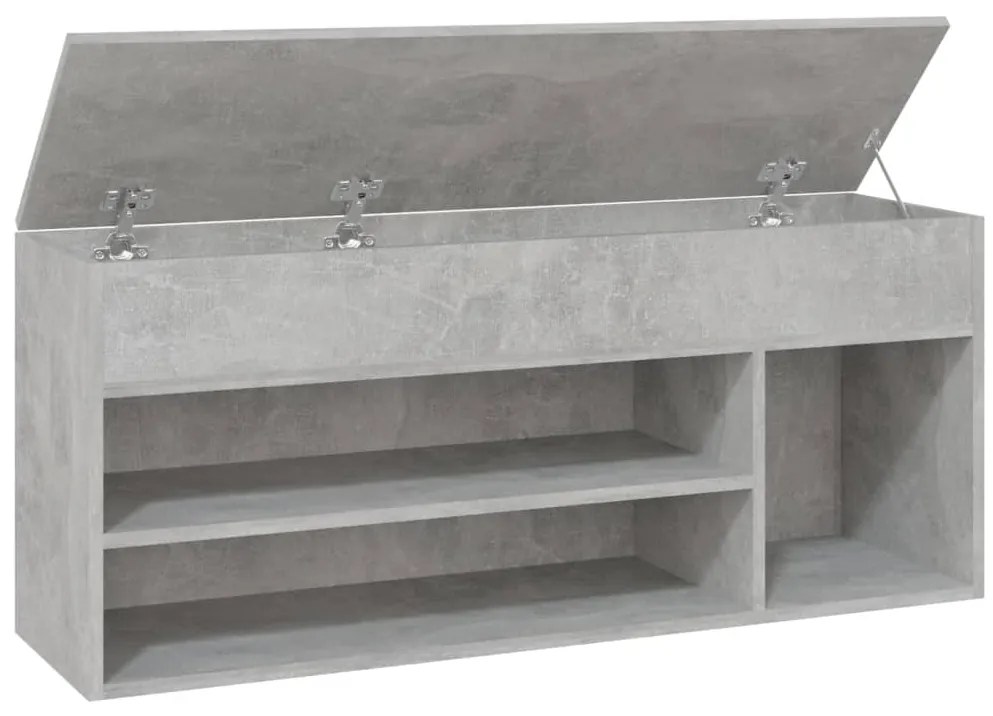 Banco sapateira 105x30x45 cm derivados madeira cinzento-cimento