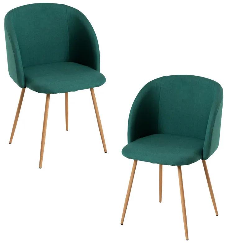 Pack 2 Cadeiras Velt Tecido - Verde