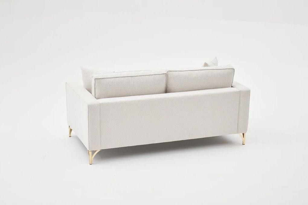 Sofá de 2 Lugares Berlin – Creme Dourado – 180x83x91 cm