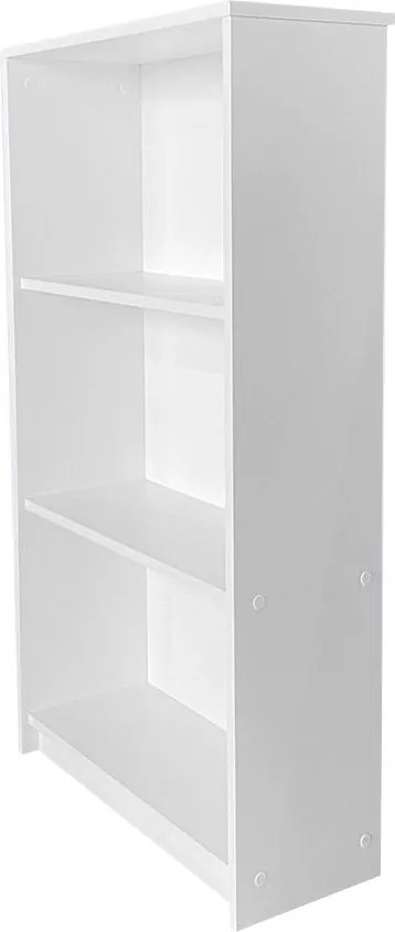 Estante “Milla” — 58x23x106 cm — Design Moderno em Branco com Pratelei