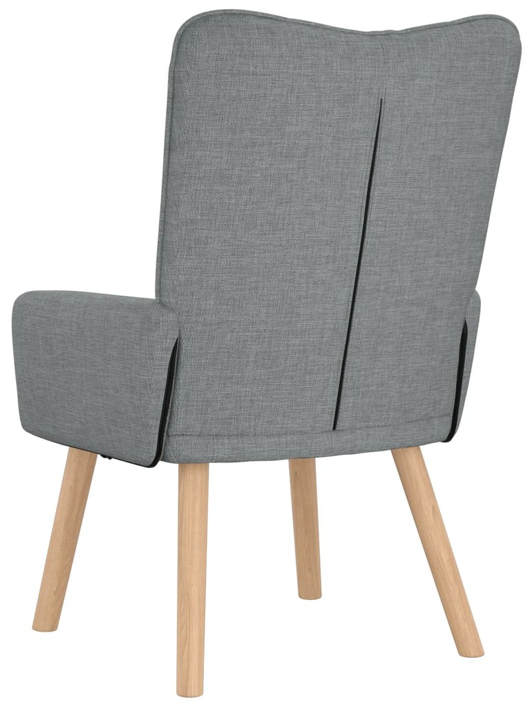 Poltrona Relaxante vidaXL em Tecido Cinzento-Claro