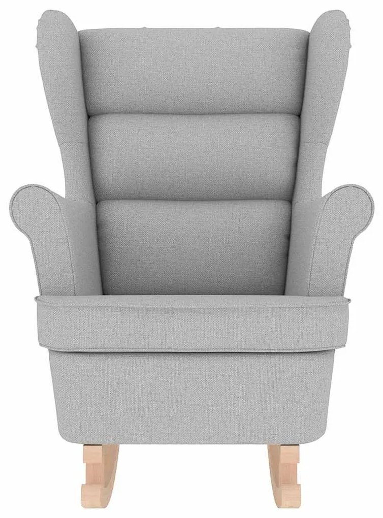 Cadeira de baloiço 74x90x102 cm tecido cinzento-nublado