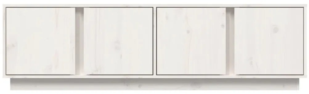 Móvel de TV 140x40x40 cm madeira de pinho maciça branco