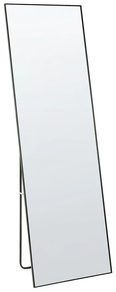 Espelho de pé em metal preto 50 x 156 cm BEAUVAIS Beliani