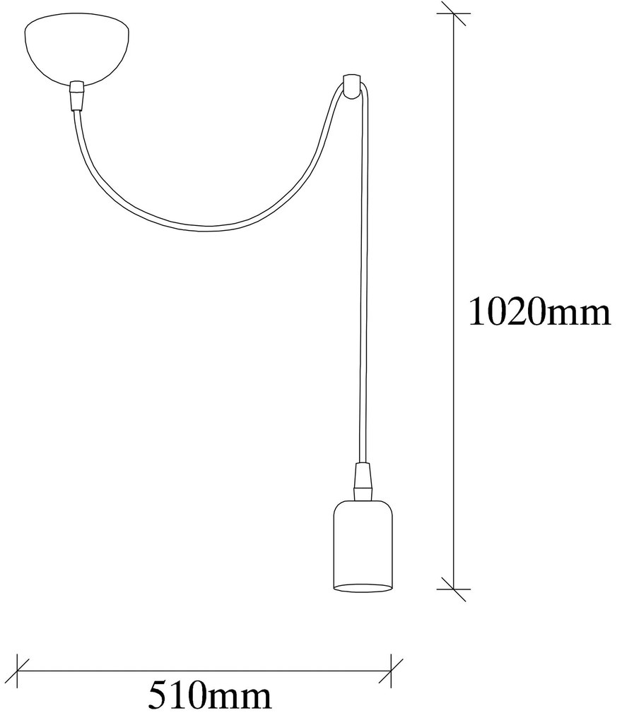 Candeeiro Suspenso Kabluni – Cobre – 51 x 6 cm