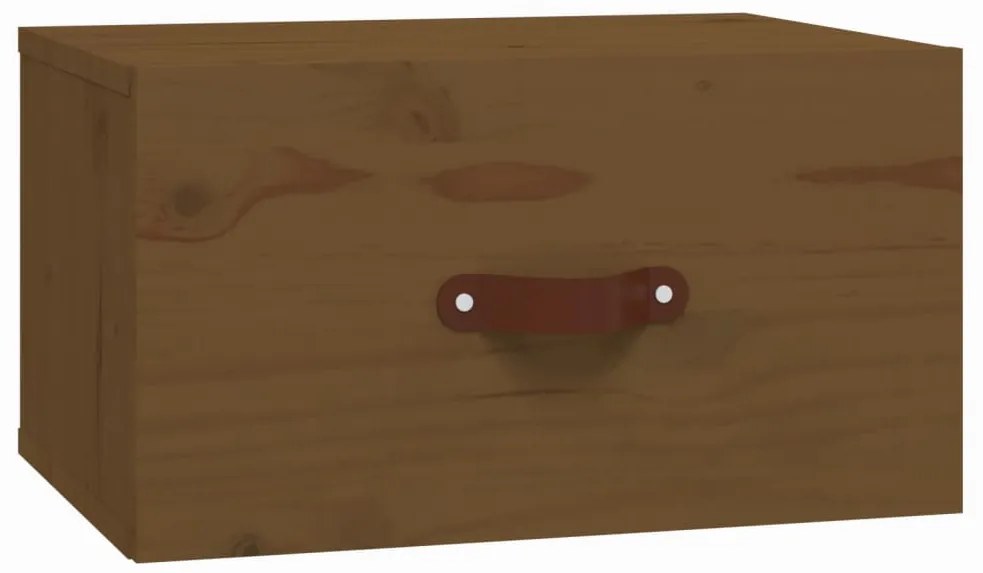Mesas de cabeceira de parede 2 pcs 40x29,5x22 cm castanho mel