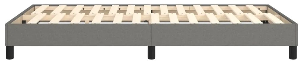 Estrutura de cama sem colchão 120x200 cm tecido cinzento-escuro