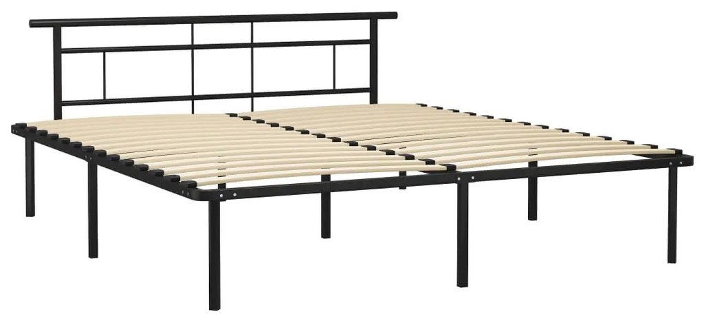 Estrutura de cama 180x200 cm metal preto
