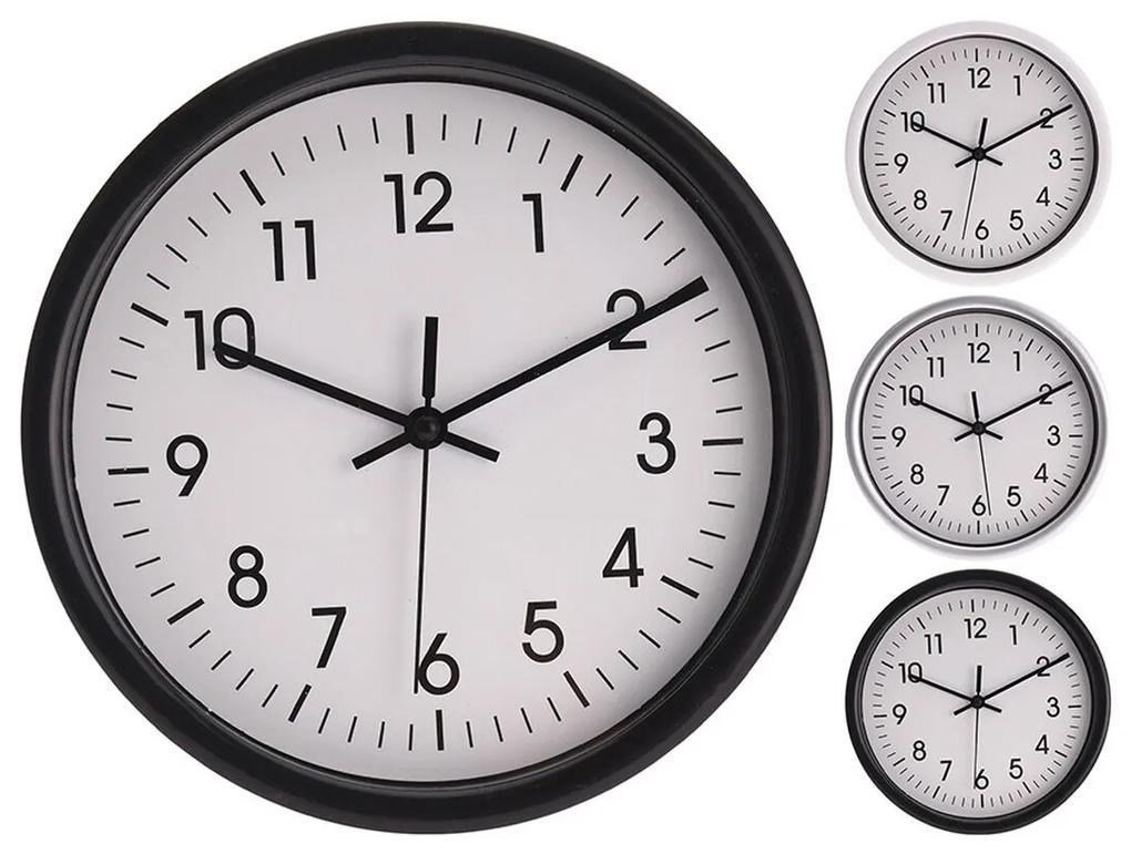 Relógio de Parede Edm Preto Pvc (ø 20 cm X 4 cm)