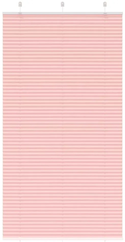 vidaXL Rosa Plissada Cega 105x200 cm Largura Tecido 104,4cm Poliéster
