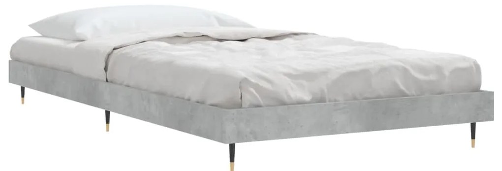 Estrutura de cama 90x200 cm derivados de madeira cinza sonoma