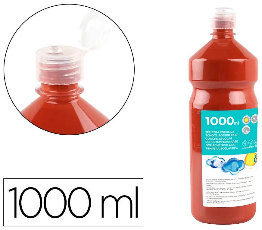 Guache Escolar 1000 Ml Castanho