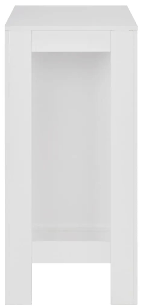Mesa de bar com prateleira branco 110x50x103 cm