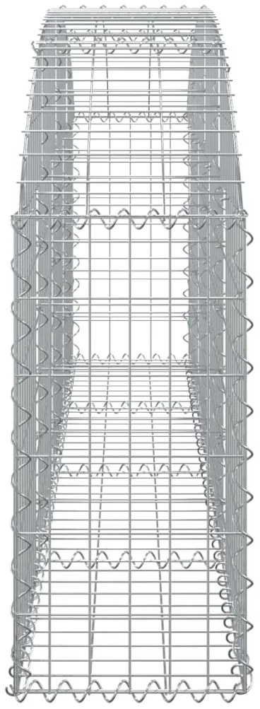 Cesto gabião arqueado 200x30x60/80 cm ferro galvanizado