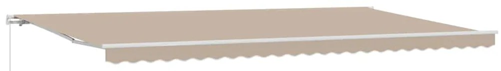 Toldo Retrátil Manual Bege 600x300 cm