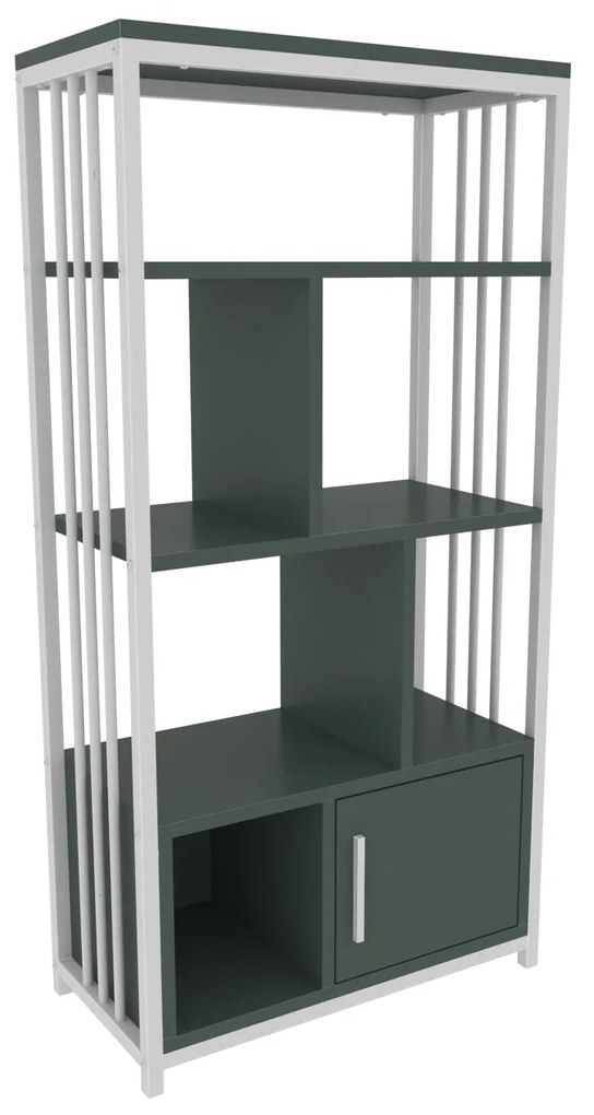 Estante Valero – Verde e Branco – 60 cm x 120 cm x 29,6 cm