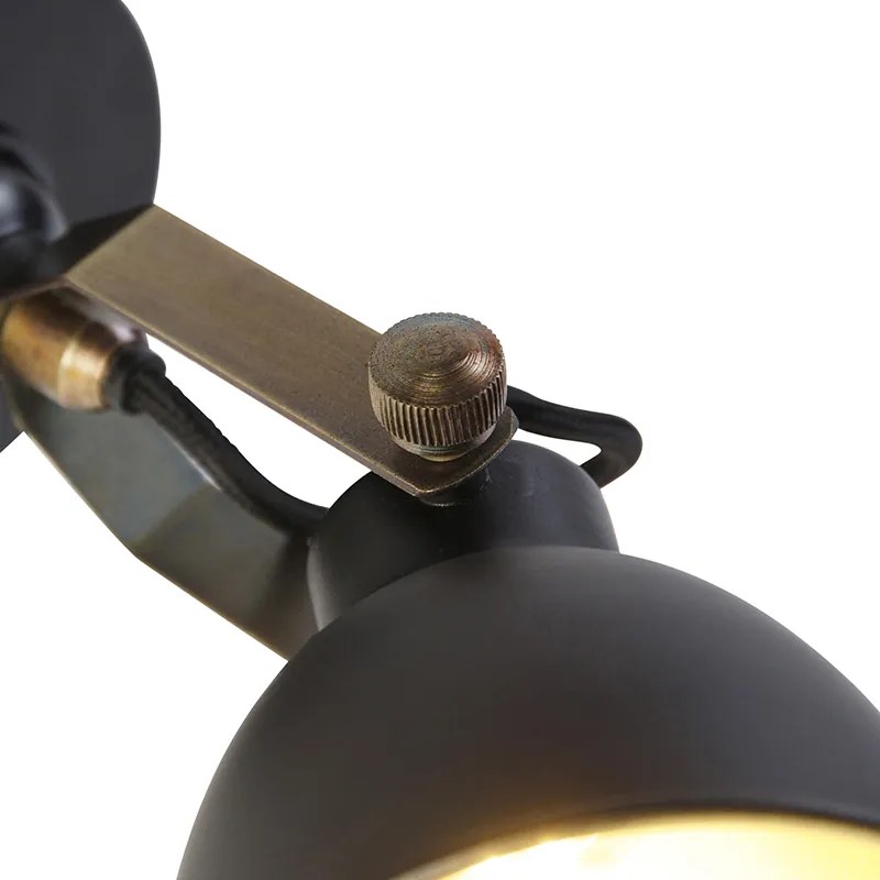 Aplique Industrial Preto com Dourado Ajustável - Liko Industrial