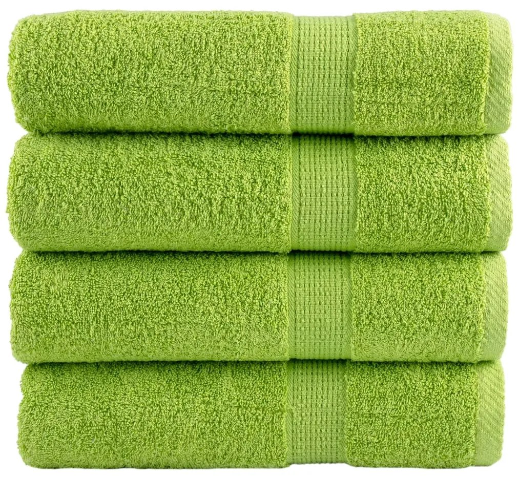 Toalhas banho premium SOLUND 4pcs 70x140cm 600 gsm verde maça