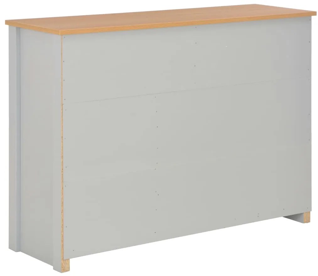Aparador 112x35x81 cm cinzento