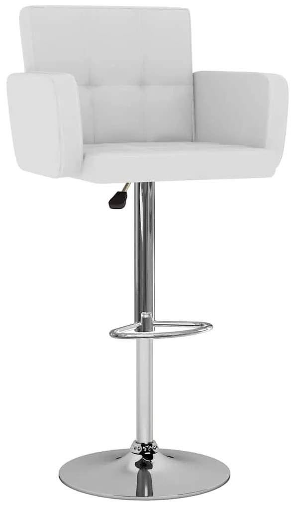 Bancos de bar 2 pcs couro artificial branco