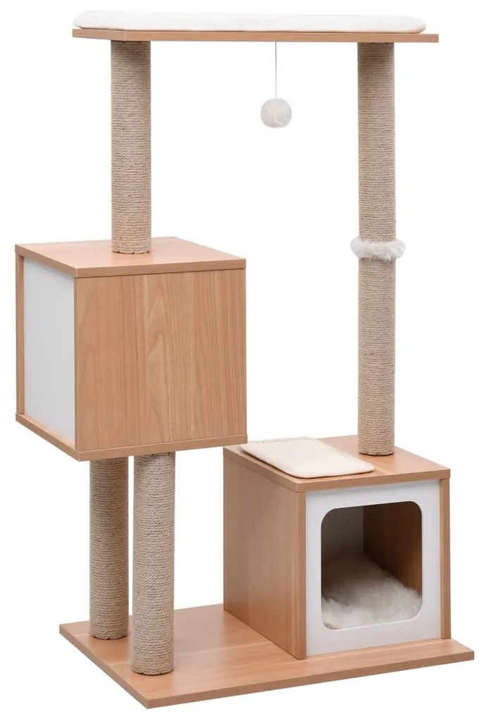 170923 vidaXL Árvore para gatos com tapete arranhador sisal 104 cm