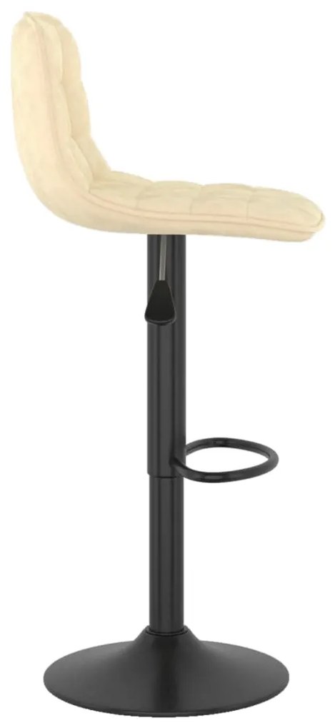 Bancos de bar 2 pcs veludo creme