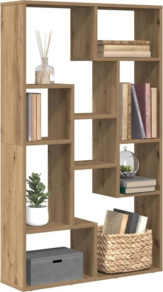 vidaXL Estante 72x20x120,5 cm derivados de madeira carvalho artisiano