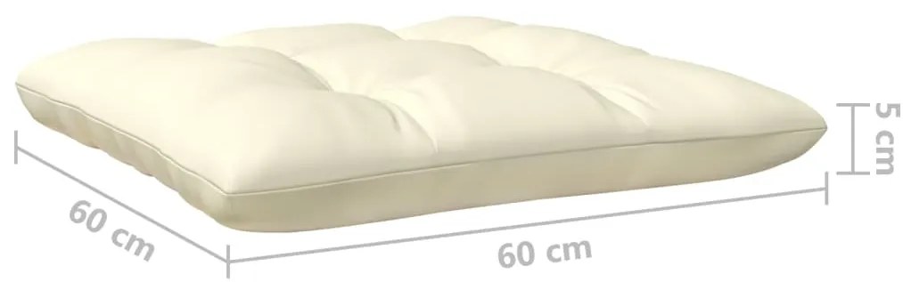 4 pcs conjunto lounge jardim c/ almofadões creme pinho