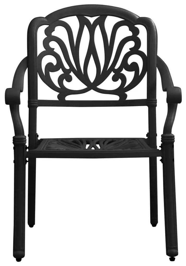 3 pcs conjunto de bistrô alumínio fundido preto