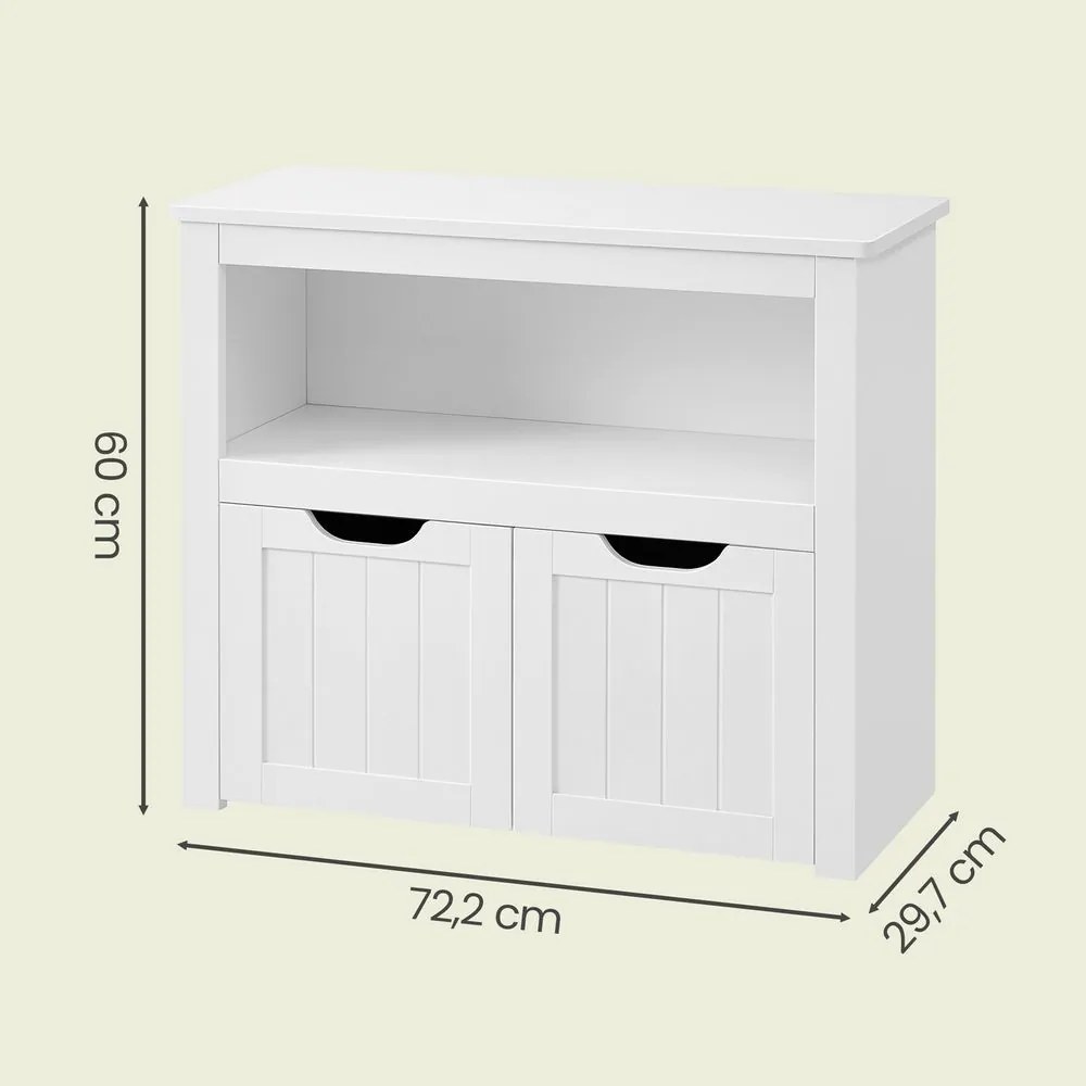 Estante infantil para brinquedos com rodas 29,7 x 72,2 x 60 cm Branco