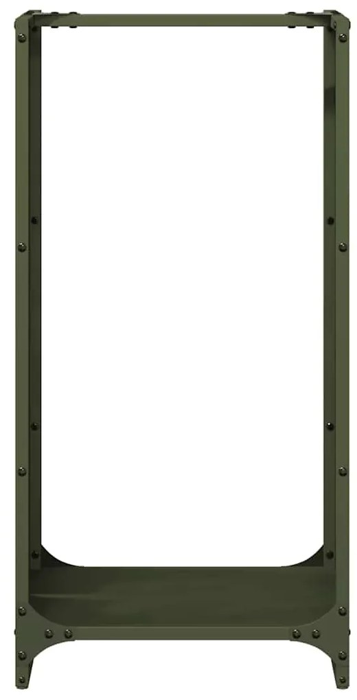 Suporte para lenha aço laminado a frio verde azeitona