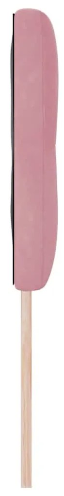 Cabeceira vidaXL Button Tufted Rosa 140 cm Veludo
