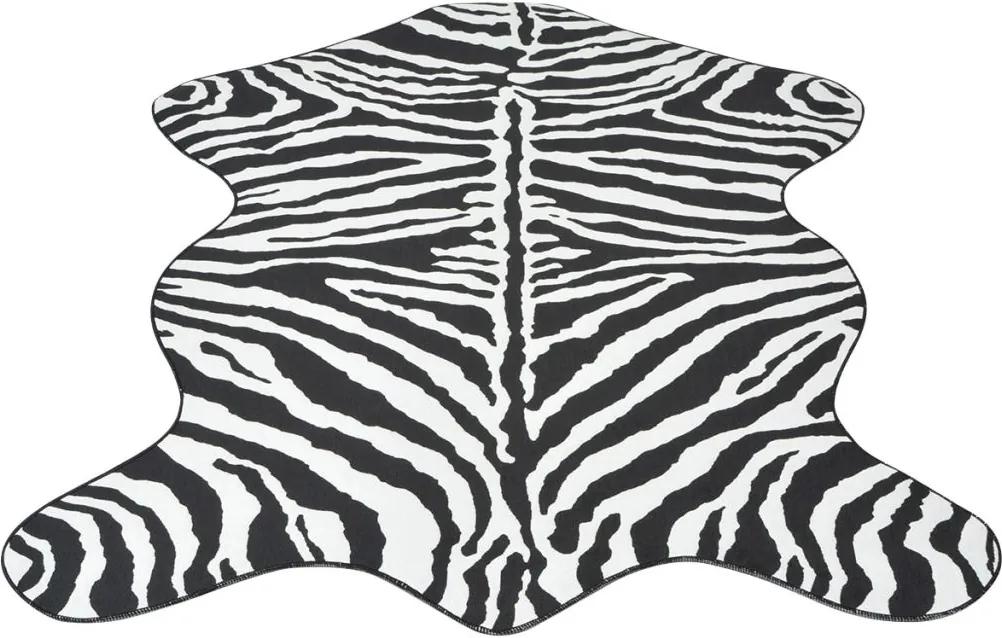Tapete com forma e estampa de zebra 150x220 cm