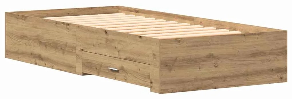 Cama vidaXL Artisan Carvalho 90x200 cm Madeira Engenheirada