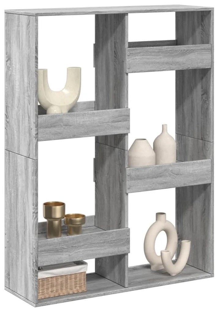 Divisória 100x33x135 cm derivados de madeira cinzento sonoma