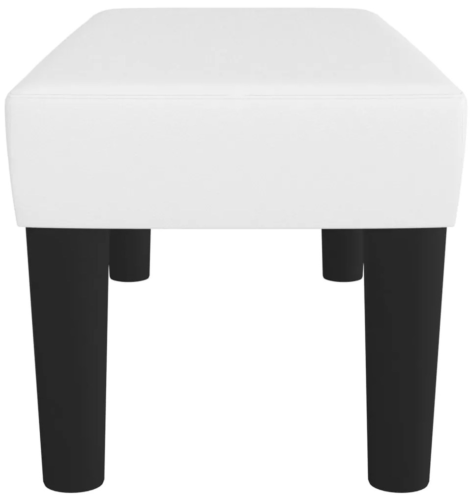 Banco 70x30x30 cm couro artificial branco