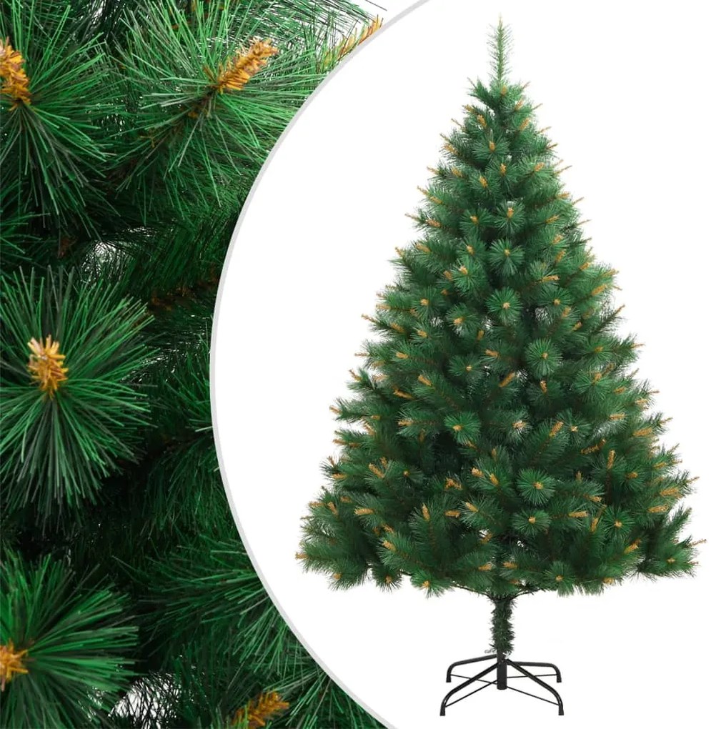 vidaXL Árvore de Natal artificial articulada com suporte 150 cm