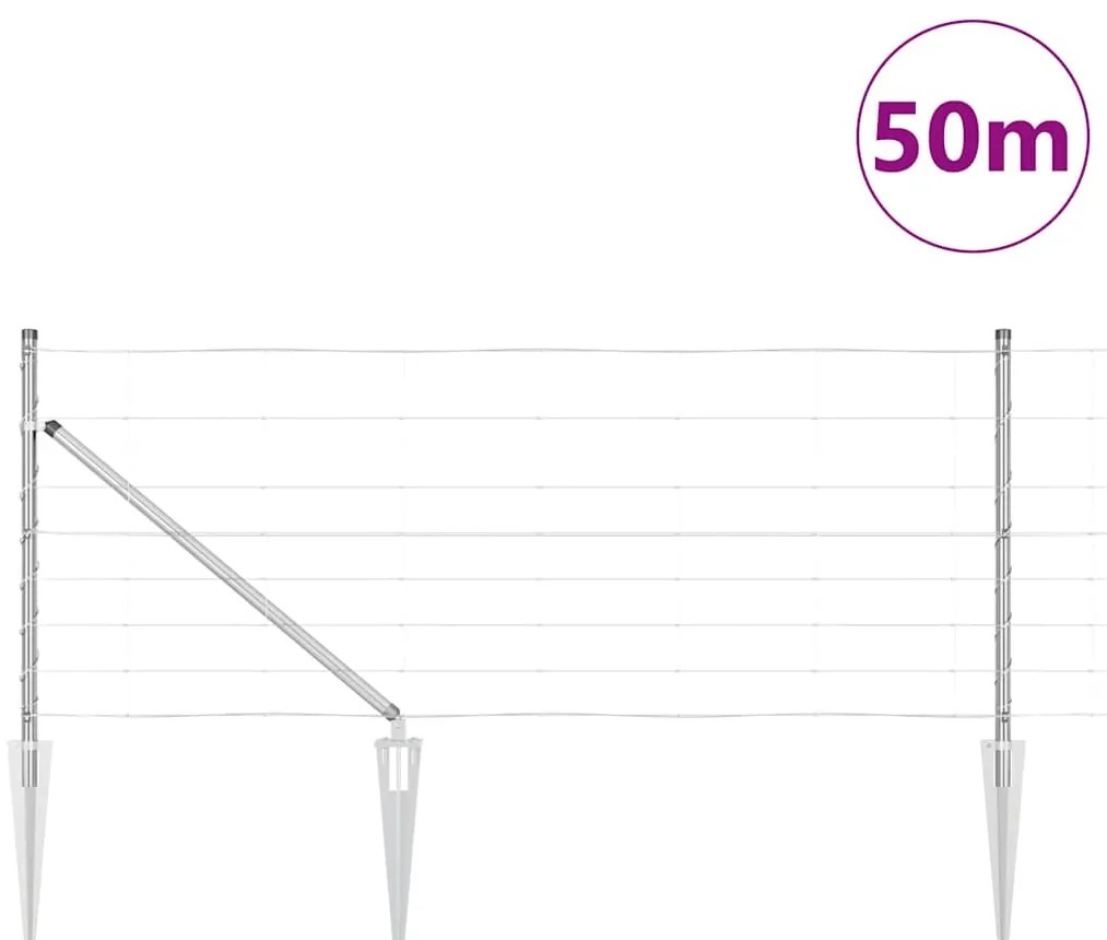 Cerca de Campo 0,8 x 50 m em Aço Galvanizado