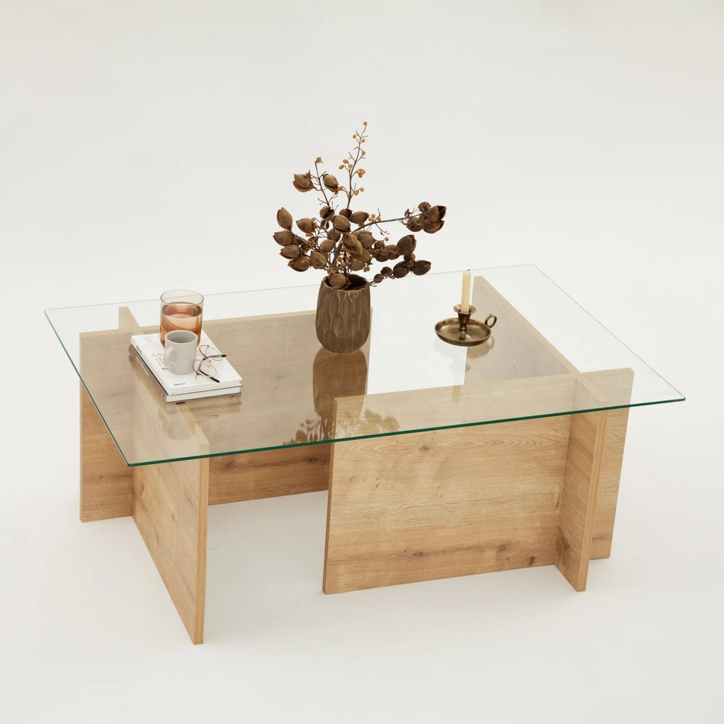 Mesa de Café Escape - Carvalho Safira - 105x40x65 cm