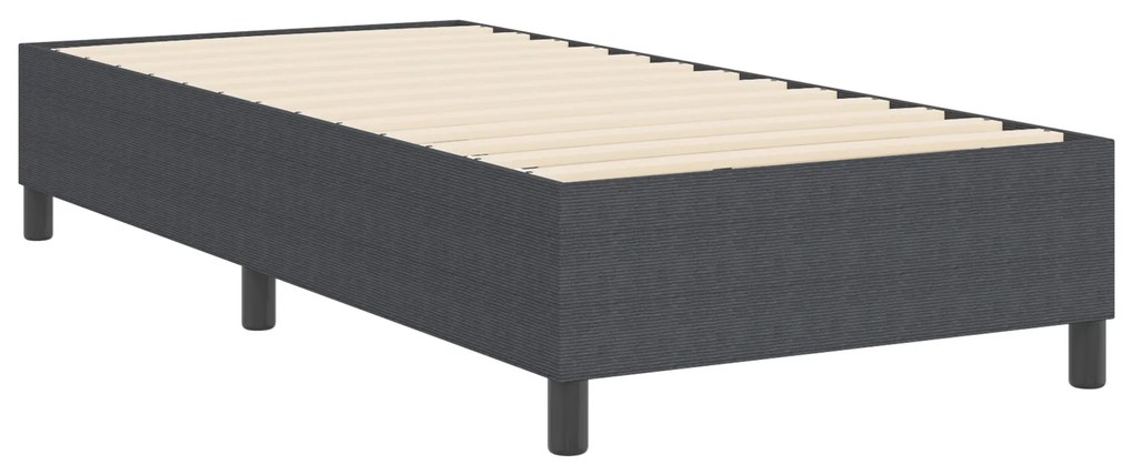 Cama Box Spring vidaXL Cinza Escuro 100x200 cm em Tecido Curdóide